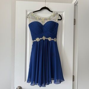 Elegant Blue Evening Dress